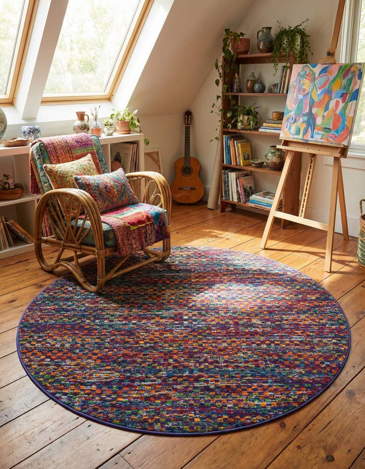 Detail image of 4' x 4' Calypso Round Rug
