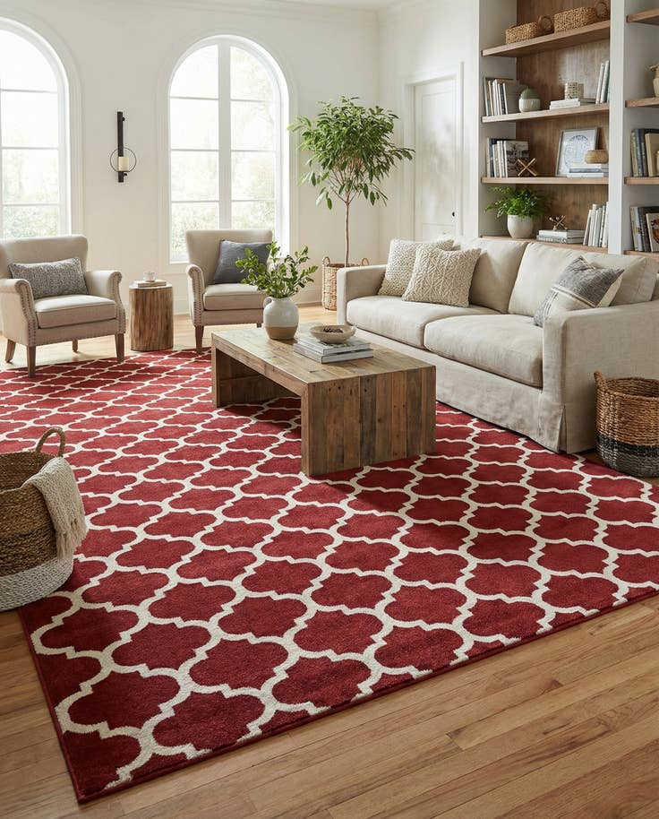 Detail image of 10' 8 x 16' 5 Lattice Rug