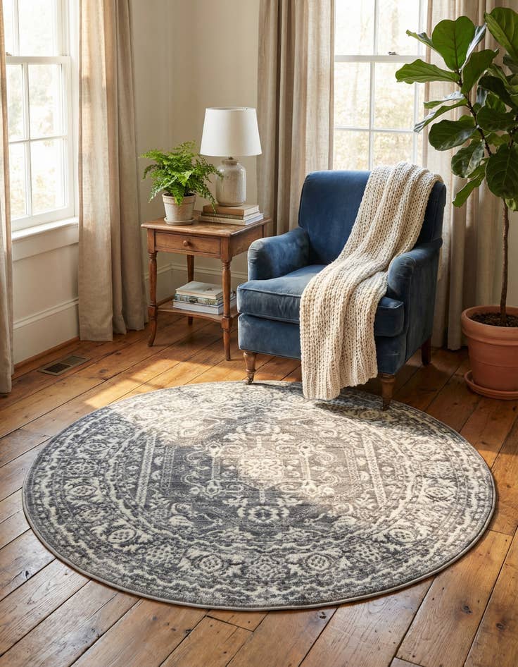 Detail image of 5' x 5' Boston Round Rug