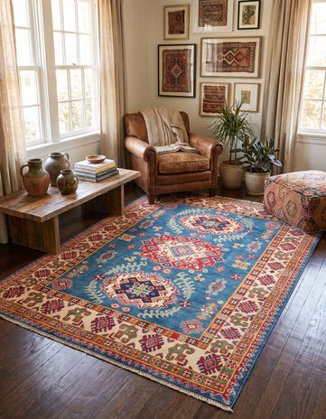 4' 2 x 6' Hand Knotted Kazak Rug