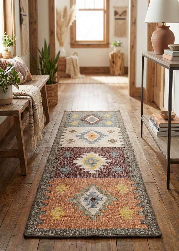 2' x 6' 1 Hand Woven Kala Handwoven Jute Runner Rug