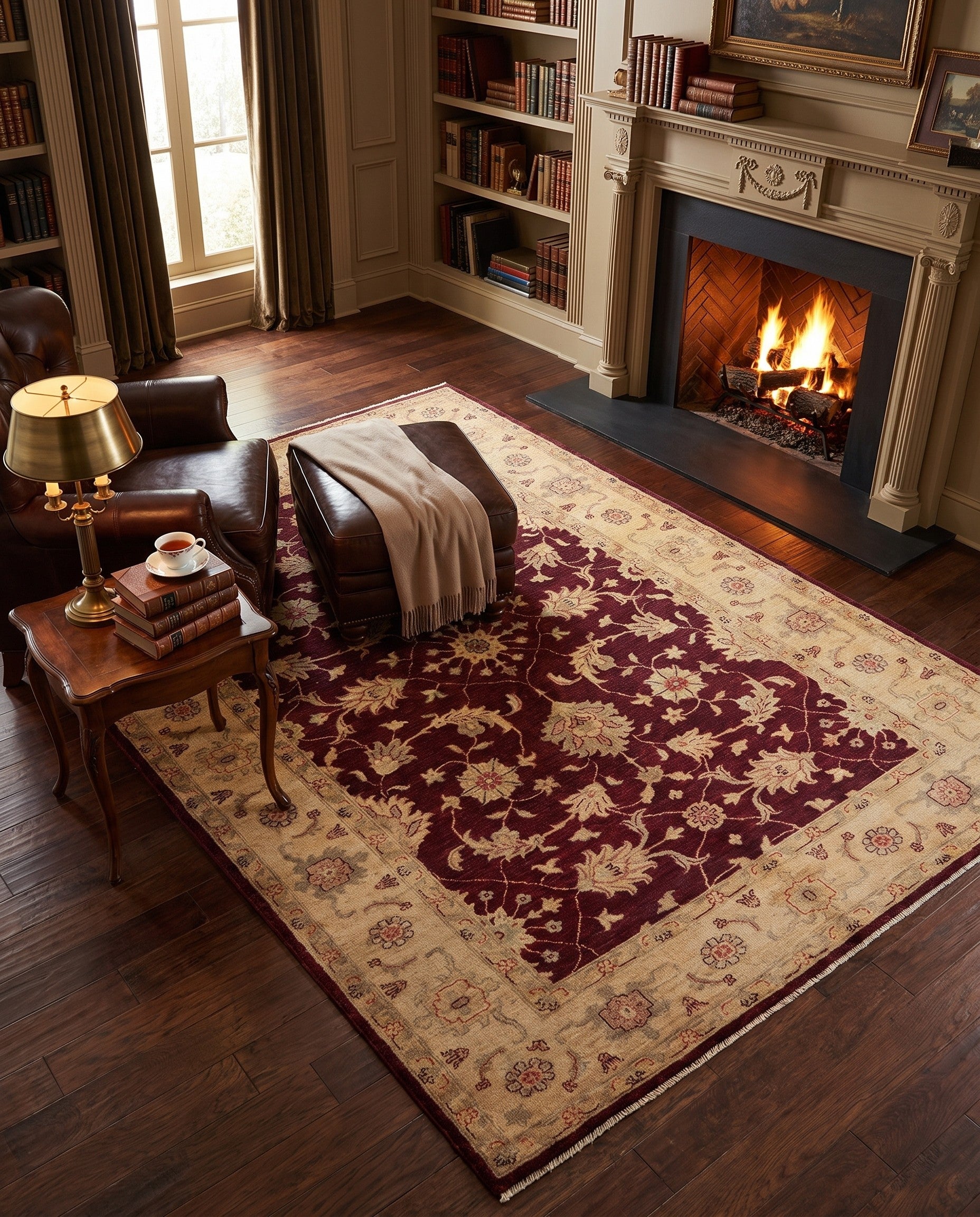 175cm x 245cm Hand Knotted Ziegler Rug
