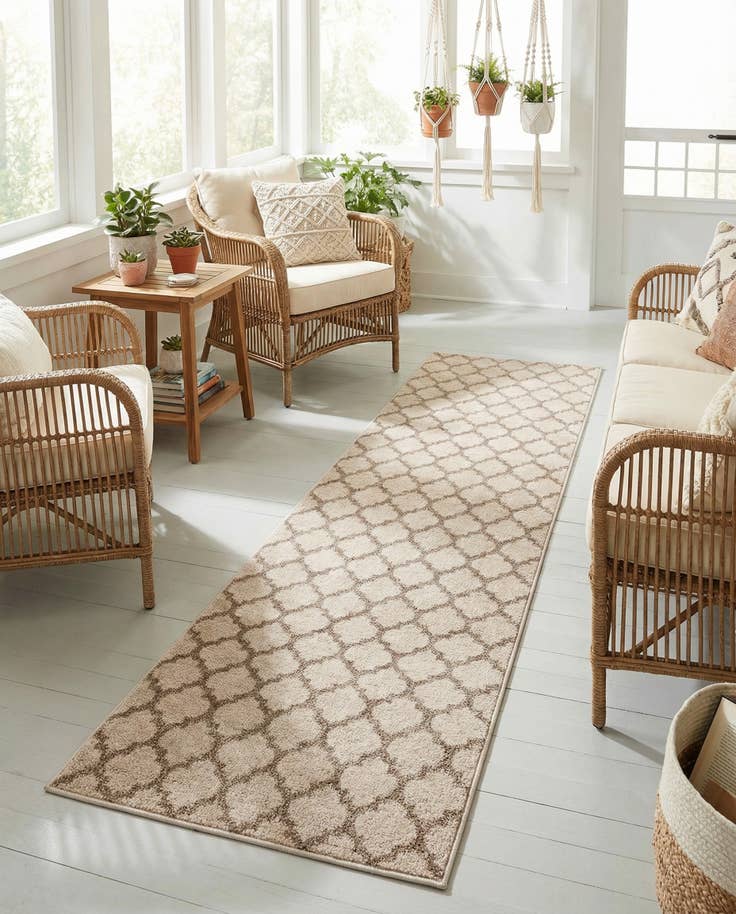 Detail image of 2' 7 x 10' Lattice Runner Rug