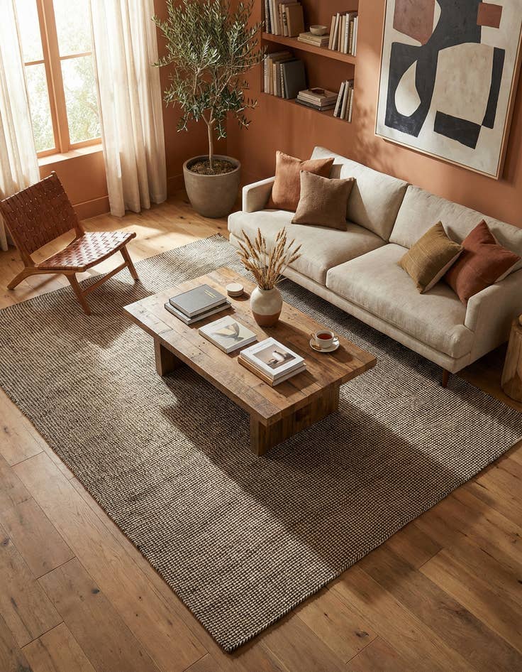 Detail image of 10' x 14' 1 Hand Woven Laurel Handwoven Jute Rug