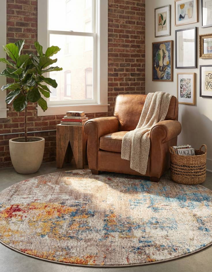 Detail image of 5' x 5' Andromeda Round Rug