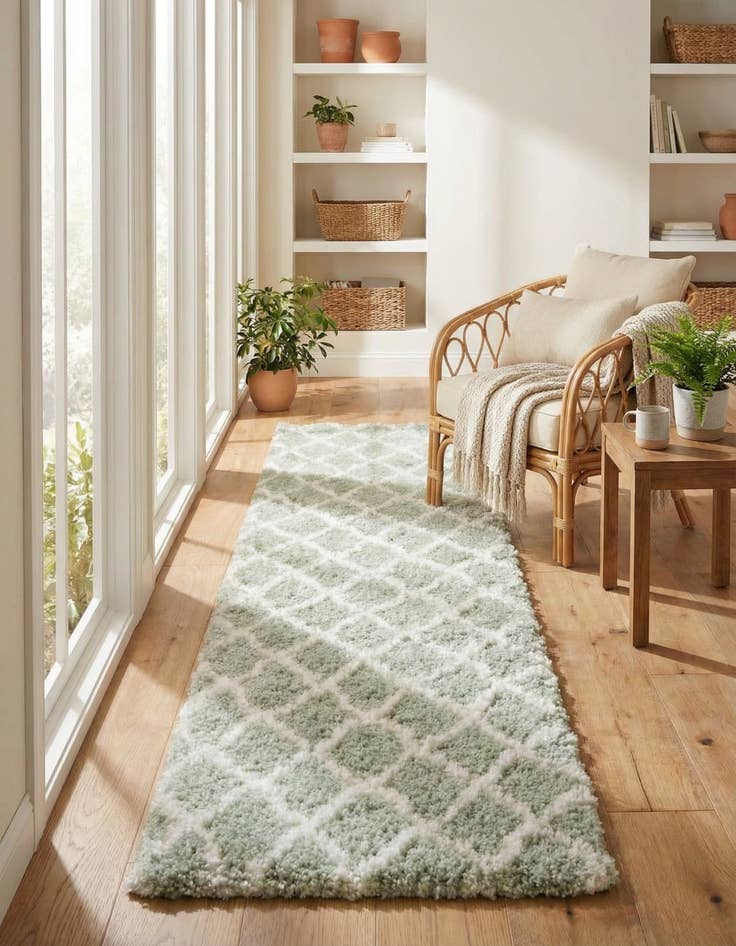 Detail image of 2' 7 x 12' Moroccan Shag Runner Rug