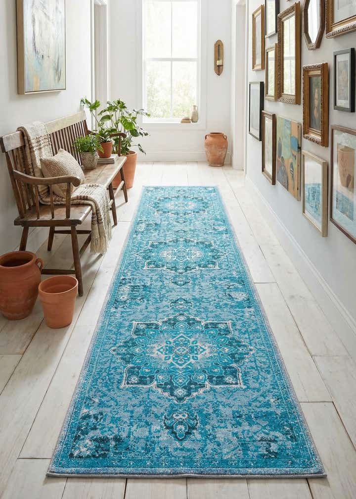 2' 7 x 12' Washable Francesca Runner Rug