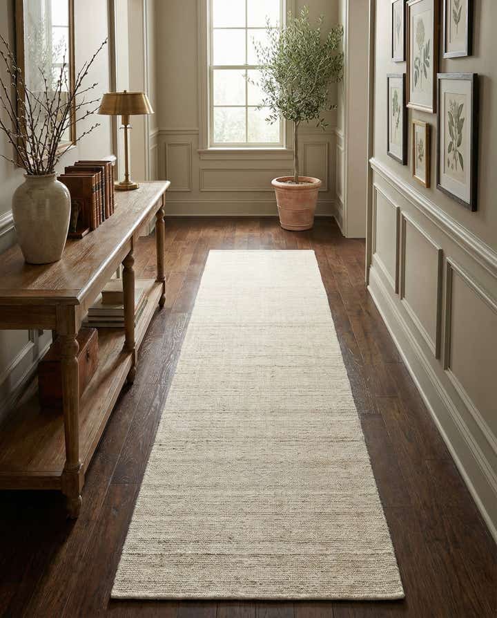 2' 7 x 12' Hand Woven Jill Zarin English Manor Farmhouse Wool Runner Rug