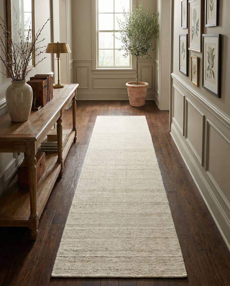 Detail image of 2' 7 x 12' Hand Woven Jill Zarin English Manor Farmhouse Wool Runner Rug