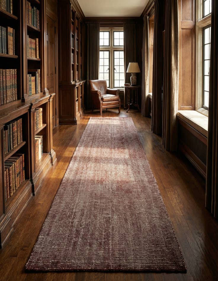 Detail image of 2' 7 x 12'  Hand Woven Jill Zarin English Manor Wool Runner Rug
