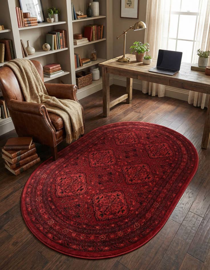 Detail image of 4' 1 x 6' 1 Bokhara Oval Rug