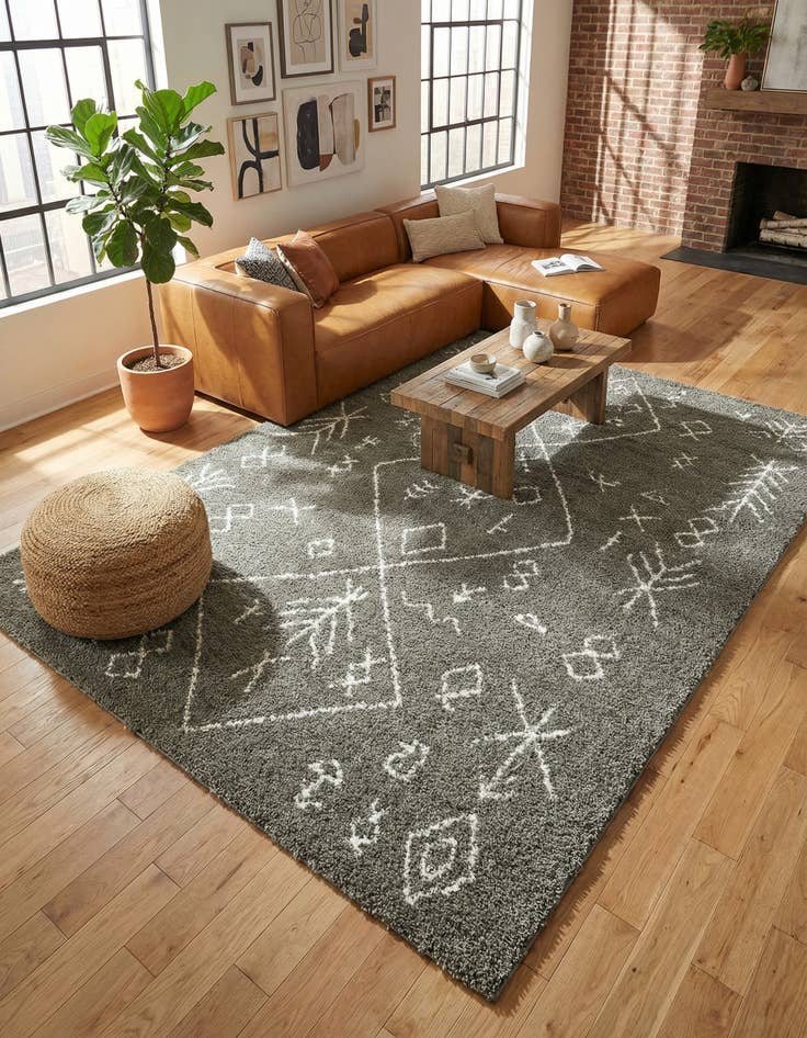 Detail image of 9' x 12' 2 Marrakesh Shag Rug