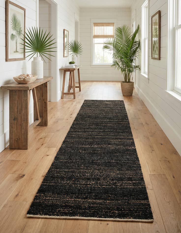 Detail image of 2' 7 x 12'  Hand Woven Palm Beach Jute Runner Rug