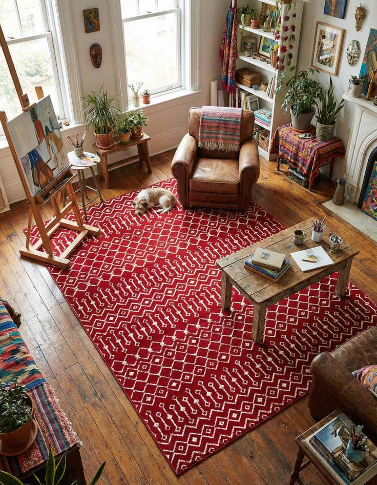 Detail image of 9' x 12' Kasbah Trellis Rug