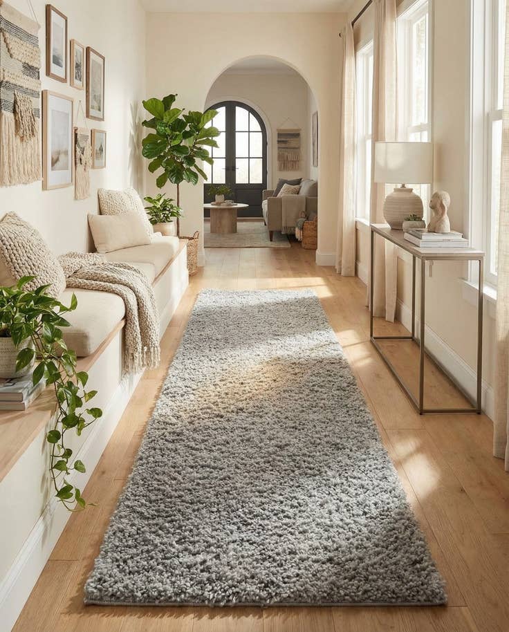 Detail image of 2' 7 x 13' Zermatt Shag Runner Rug