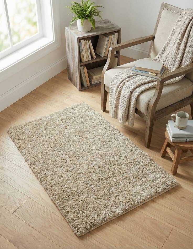 Detail image of 2' x 3' Soft Solid Shag Rug