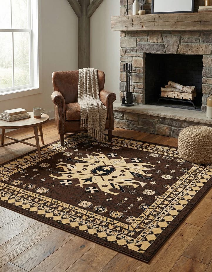 7' 10 x 7' 10 Heris Square Rug