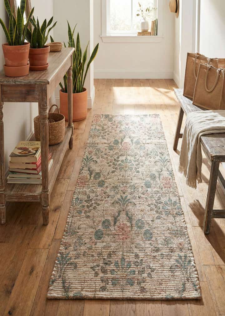 2' x 6' 1 Hand Woven Chenille Jute Runner Rug