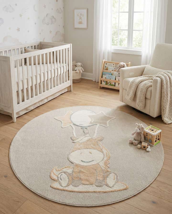 7' x 7' Whimsy Kids Round Rug