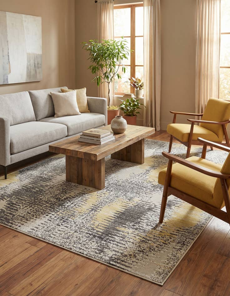 Detail image of 8' x 10' Easy-Clean Modern Indoor / Outdoor Rug