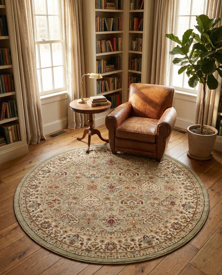 Detail image of 7' 10 x 7' 10 Classic Agra Round Rug