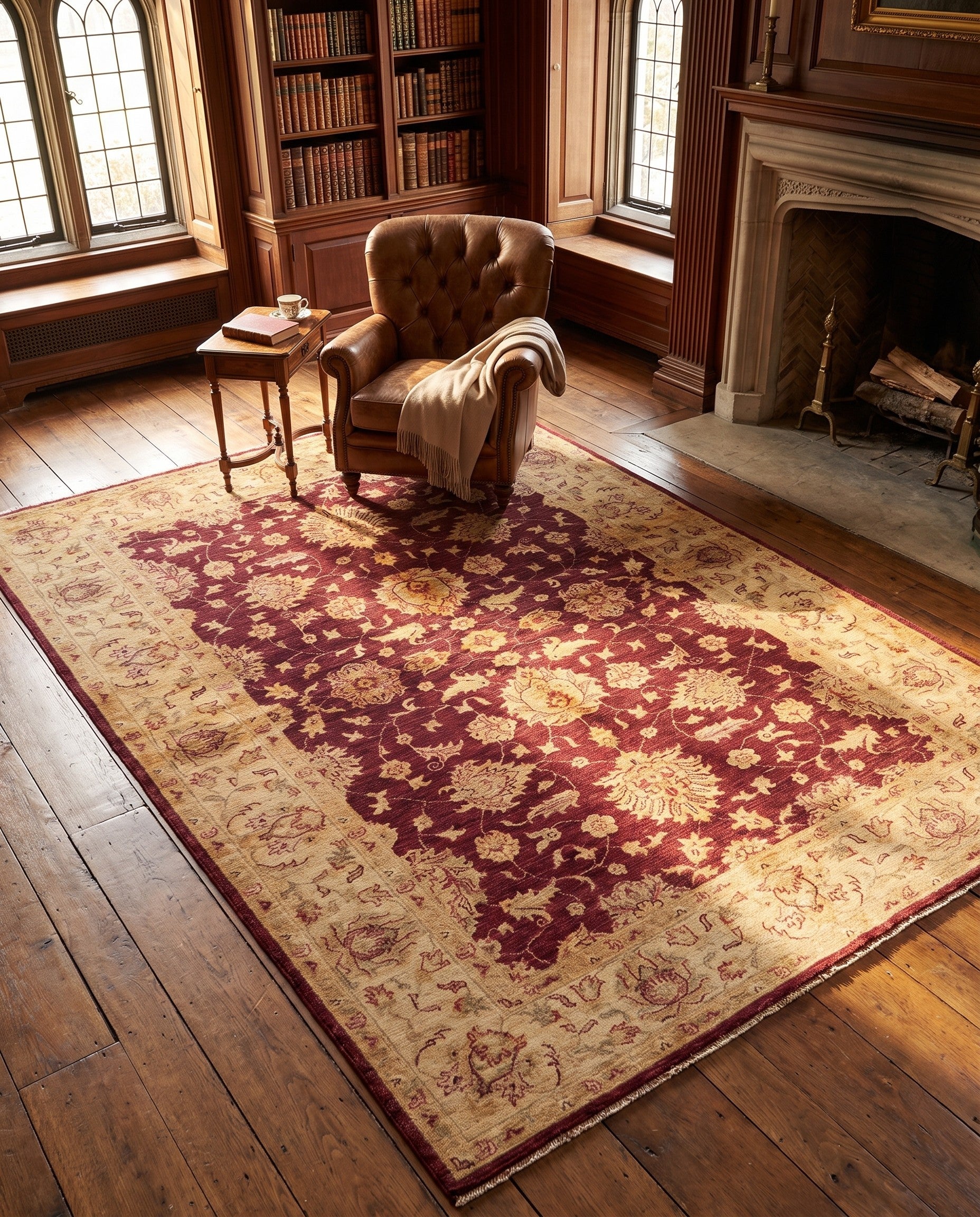 Detail image 3 of 10: 5' 9 x 8' 4 Hand Knotted Ziegler Rug
