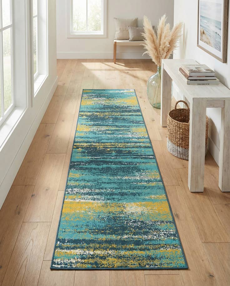 Detail image of 2' 7 x 10' Easy-Clean Coastal Indoor / Outdoor Runner Rug