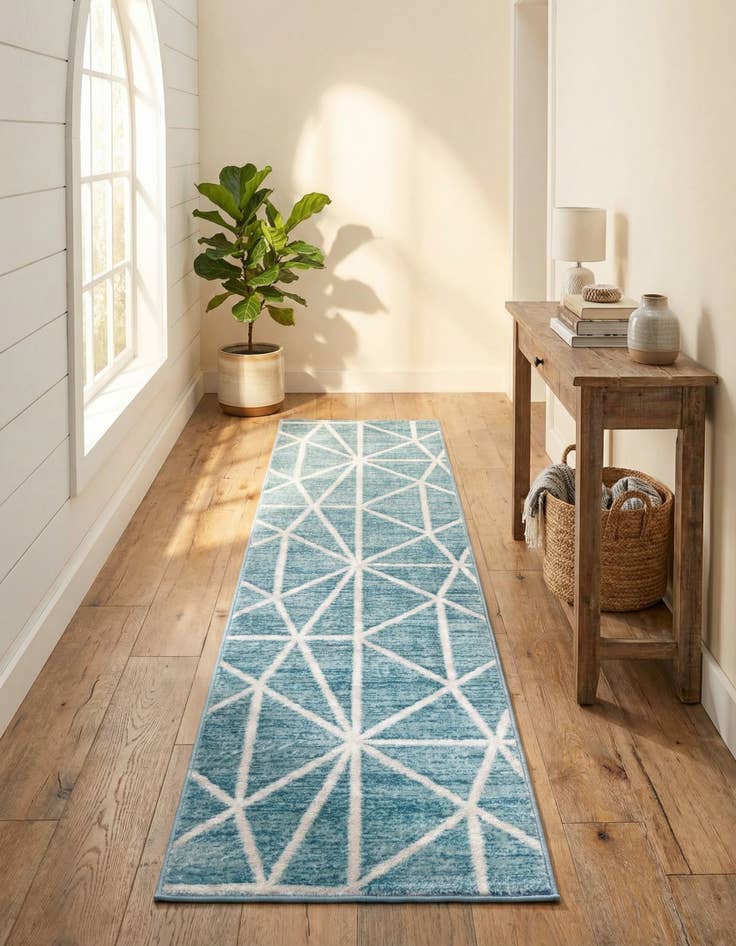 Detail image of 2' x 8' Lattice Trellis Runner Rug
