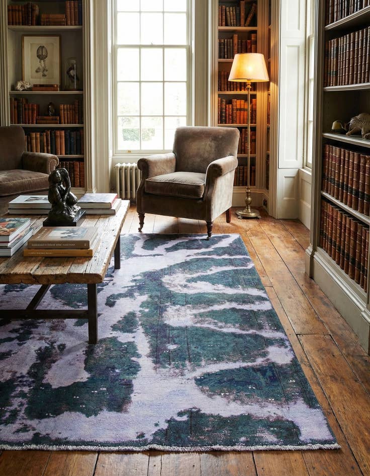 Detail image of 5' x 6' 7 Hand Knotted Ultra Vintage Persian Wool Rug