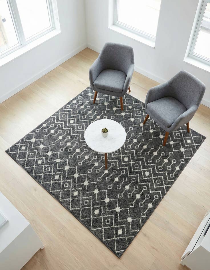 Detail image of 6' x 6' Moroccan Trellis Square Rug