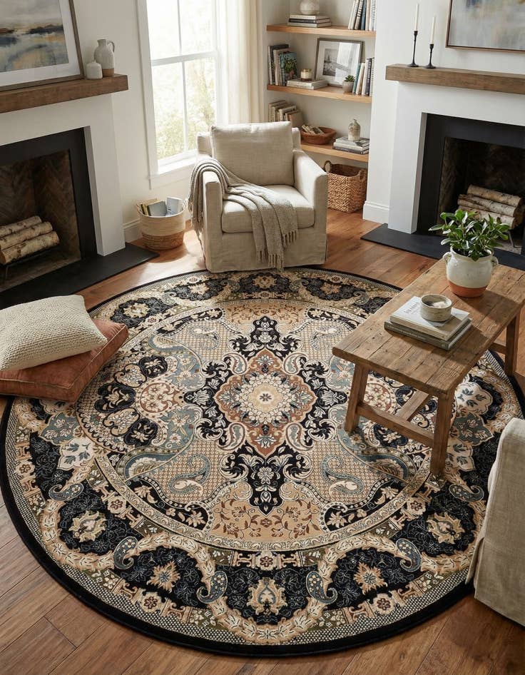 Detail image of 10' x 10' Nain Design Round Rug