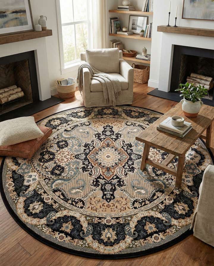 10' x 10' Nain Design Round Rug