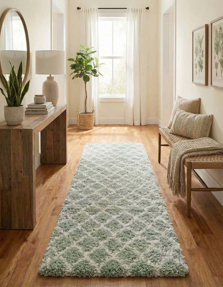 Detail image of 2' 7 x 10' Moroccan Shag Runner Rug