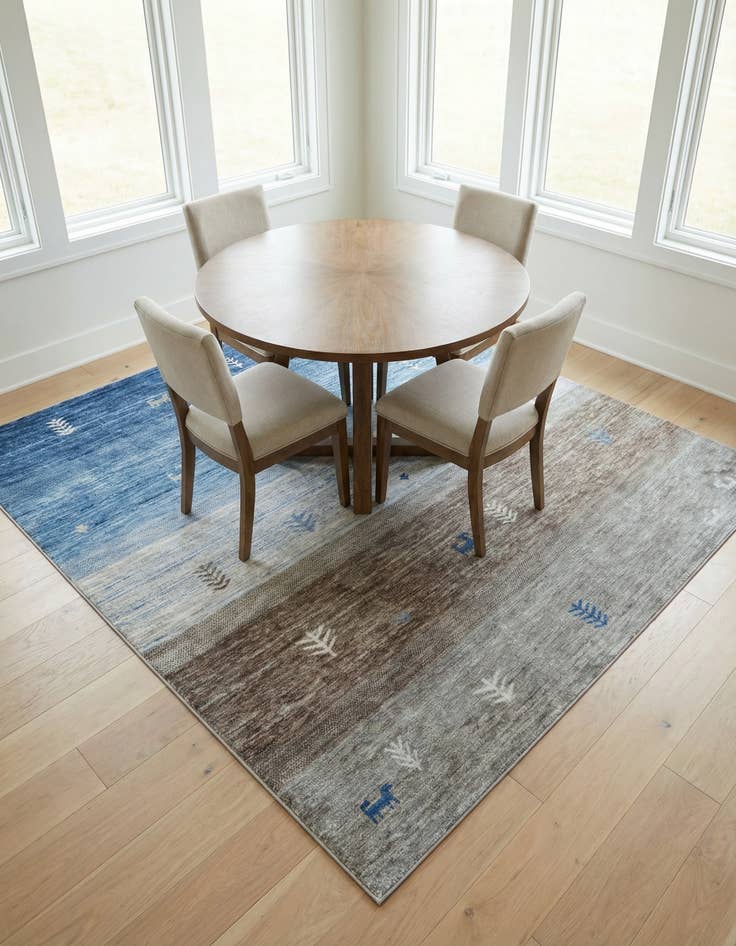 Detail image of 7' 10 x 7' 10 Gabbeh Square Rug