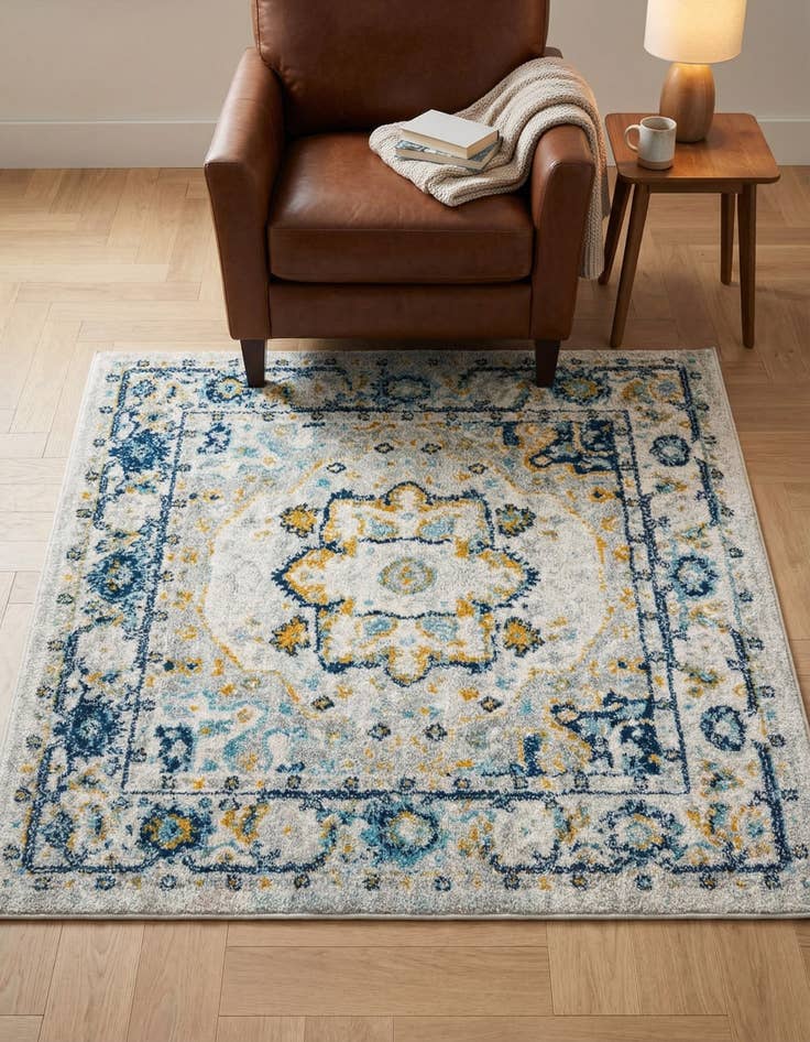 Detail image of 4' x 4' Madeline Vintage Square Rug