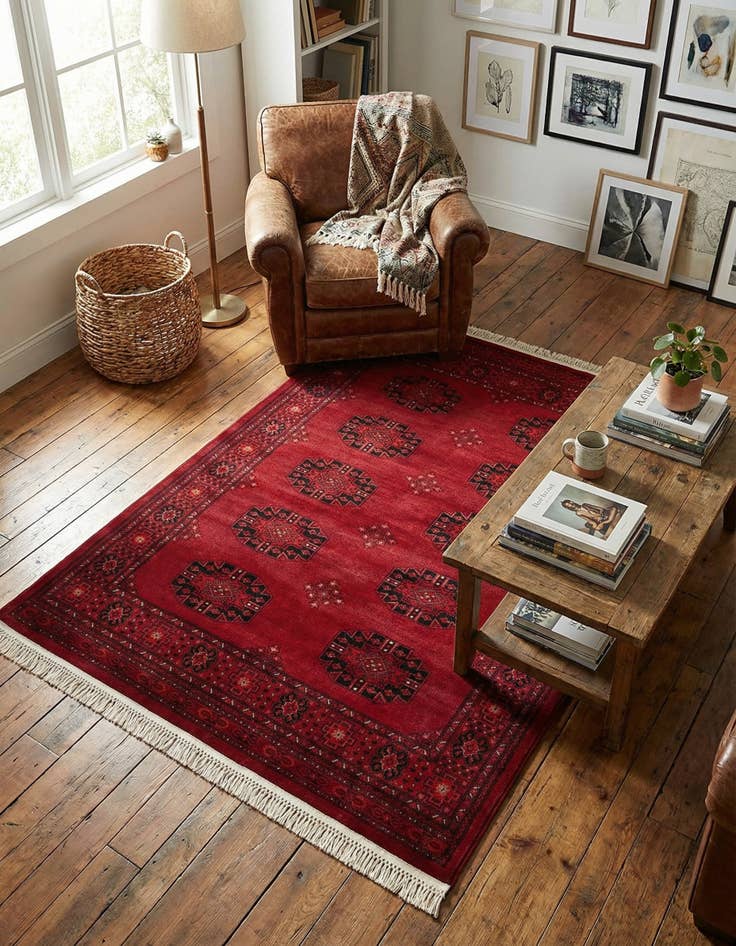 Detail image of 5' 3 x 7' Bokhara Rug