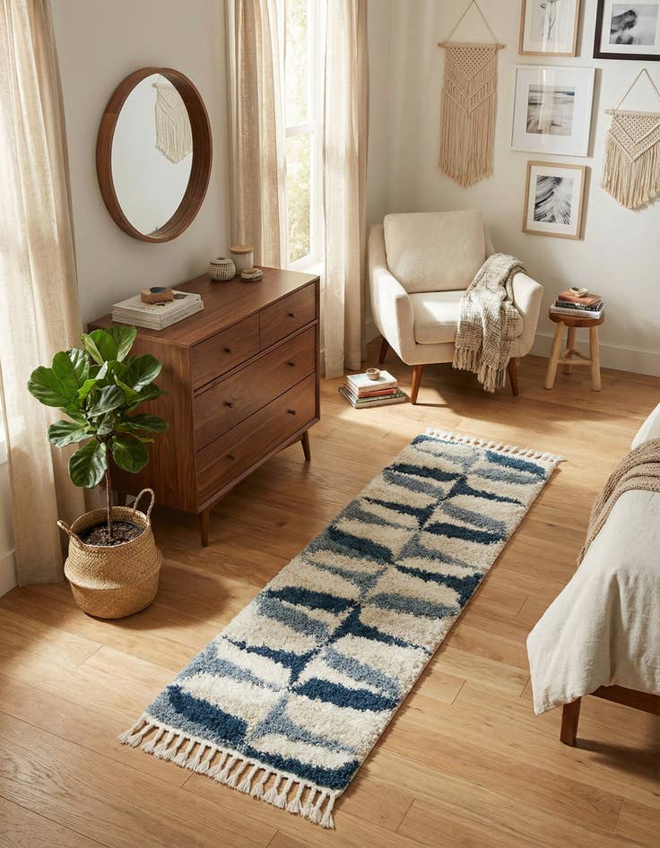 Detail image of 2' 2 x 6' Athena Shag Runner Rug