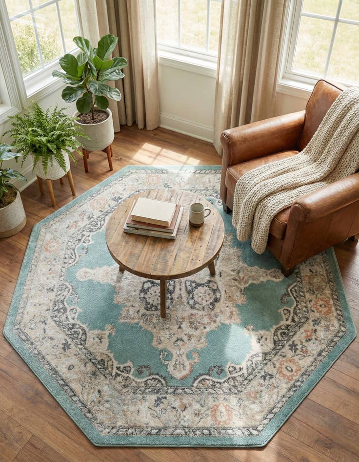 Detail image of 7' 10 x 7' 10 Parker Octagon Rug