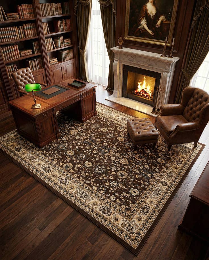 Detail image of 9' x 12' Kashan Design Rug
