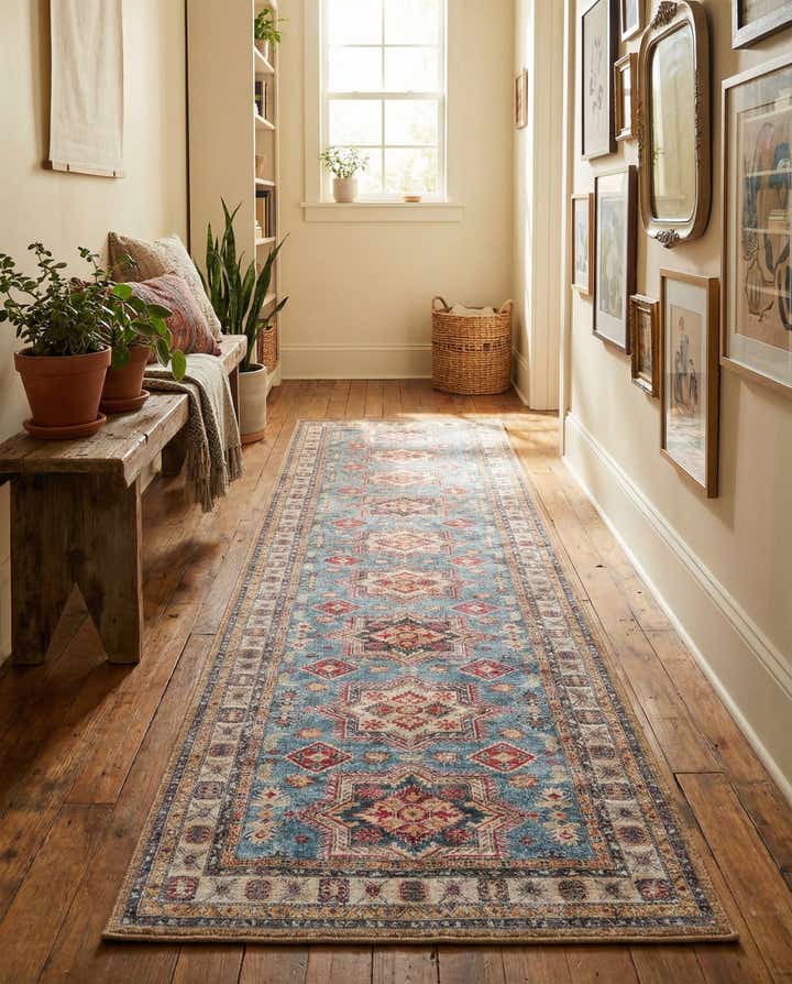 2' x 8' Washable Timeless Runner Rug
