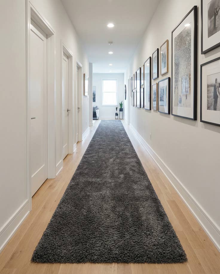 Detail image of 2' 7 x 20' Zermatt Shag Runner Rug