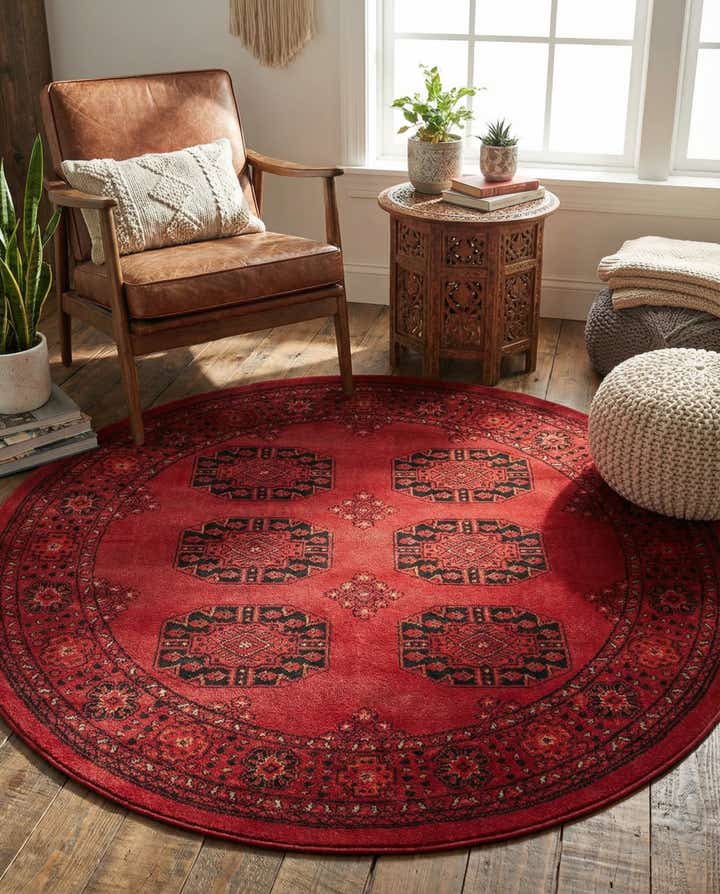 4' 1 x 4' 1 Bokhara Round Rug