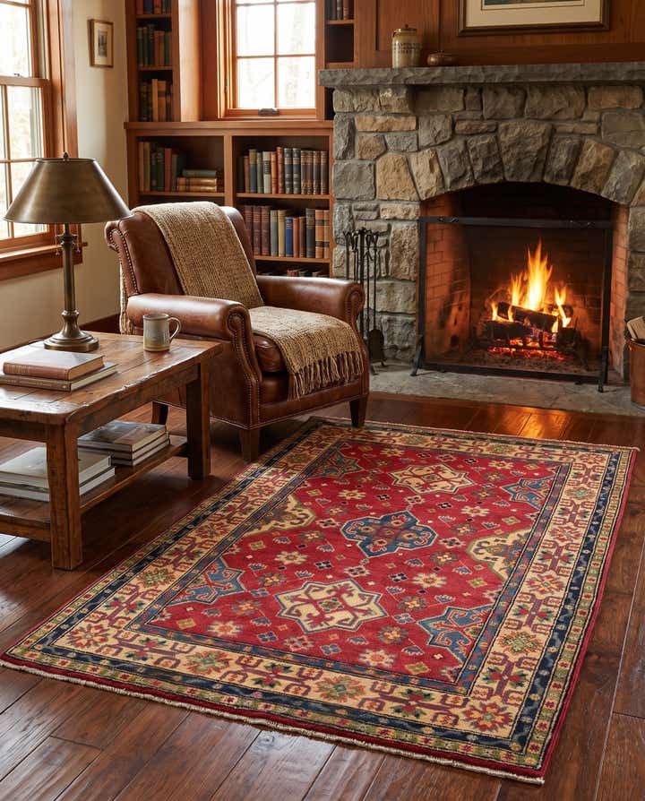 4' 2 x 6' 2 Hand Knotted Kazak Rug