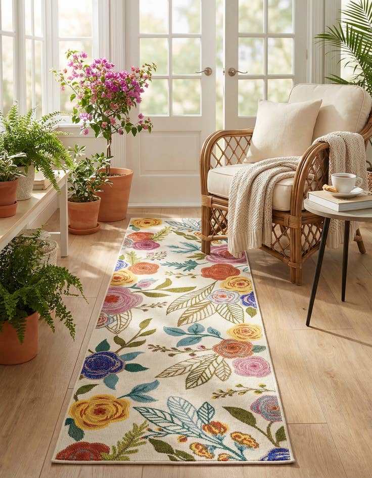 Detail image of 2' x 6' Blossom Runner Rug