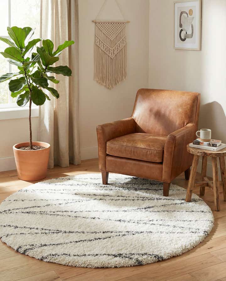 5' 3 x 5' 3 Serenity Shag Round Rug