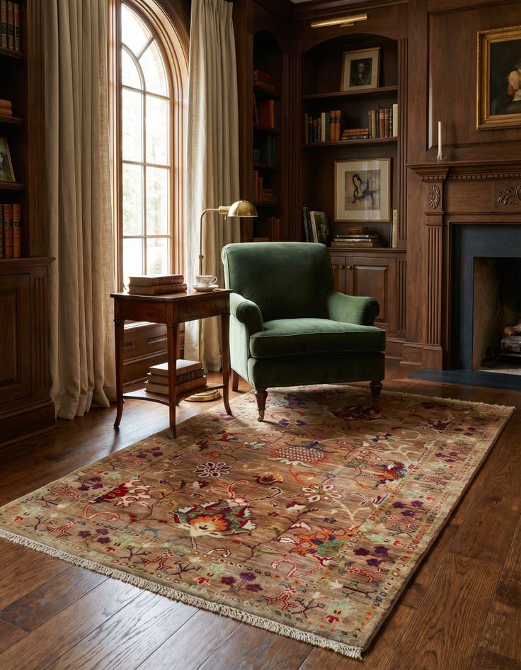 Detail image of 3' 3 x 4' 11 Hand Knotted Ariana Ziegler Rug