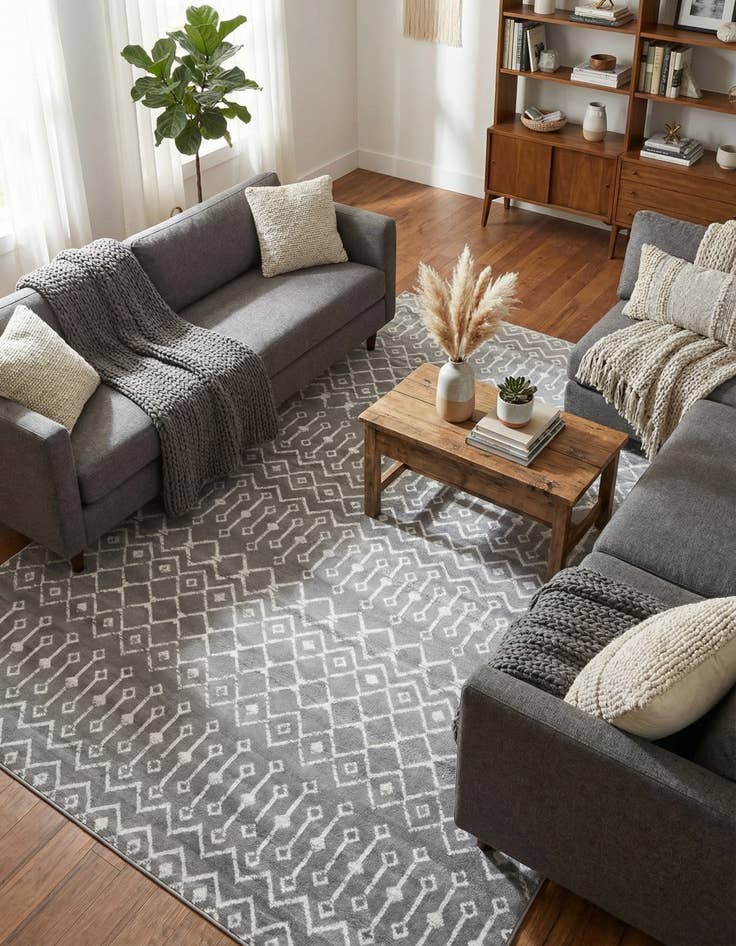 Detail image of 7' 10 x 11' Kasbah Trellis Rug