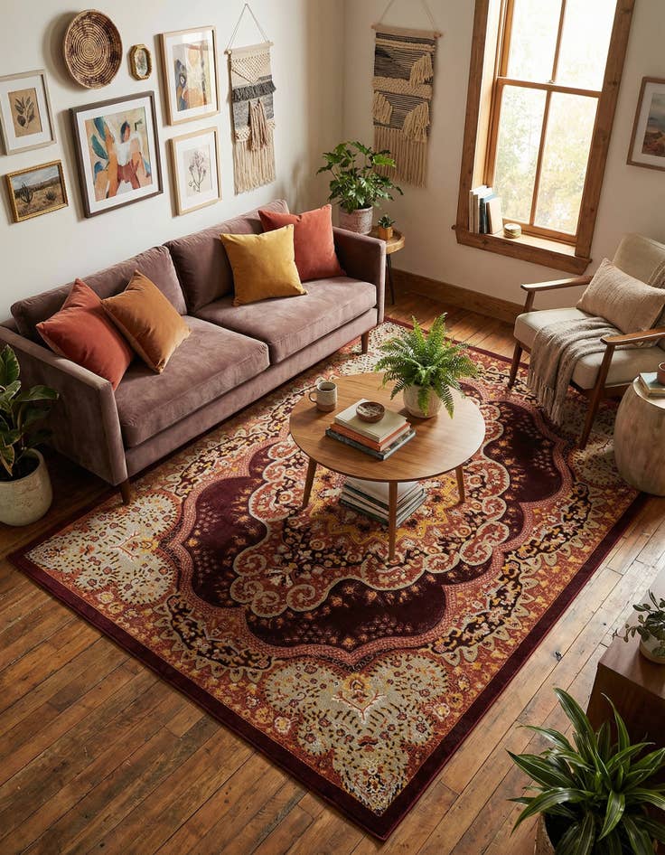 Detail image of  7' 10 x 10' Kamala Washable Rug