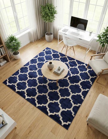 6' x 6' Lattice Square Rug
