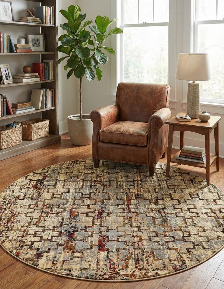 Detail image of 7' x 7' Saturn Round Rug